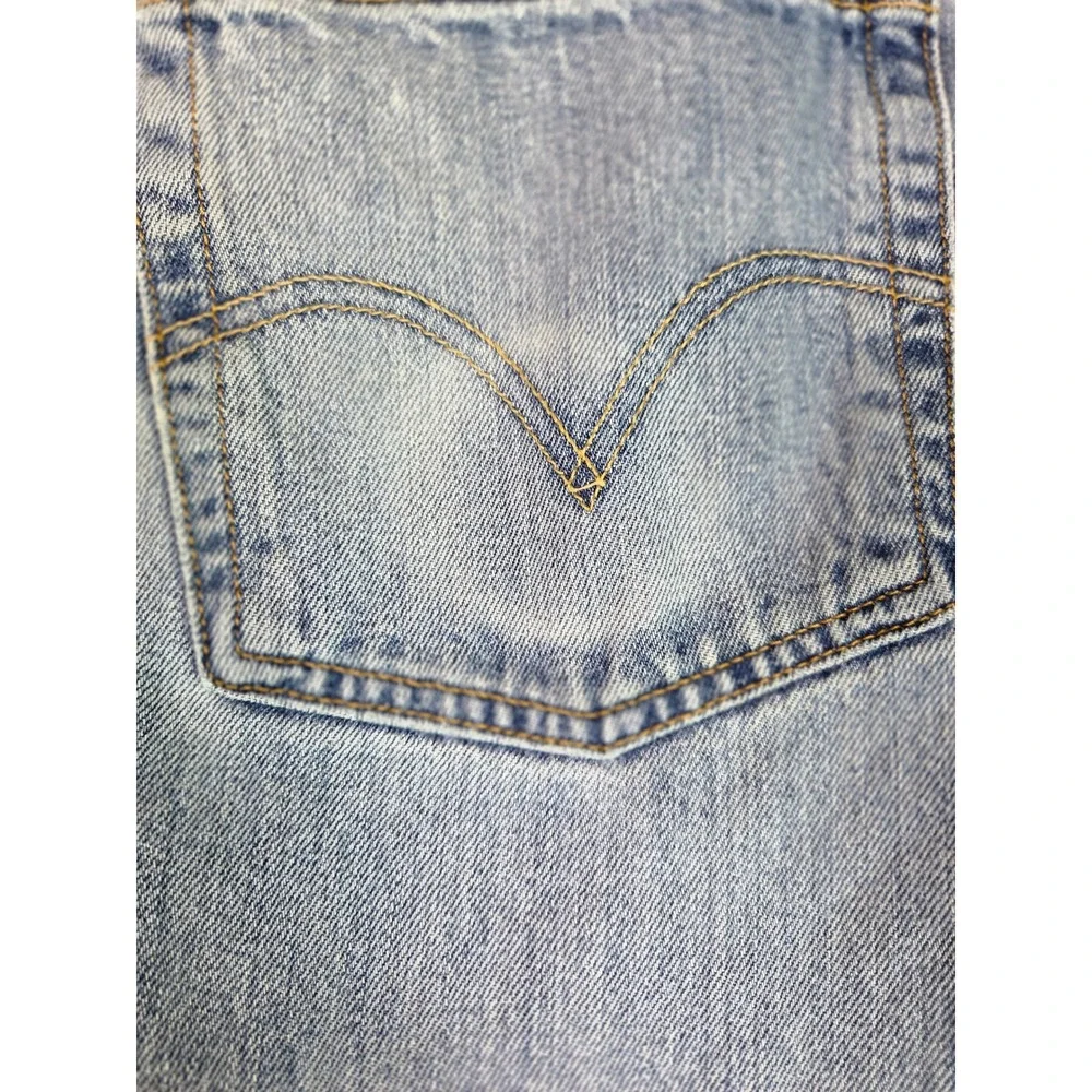 Vintage Levi's 501 Jeans Mens 37x29 Light Wash Blue Button Fly Straight Leg